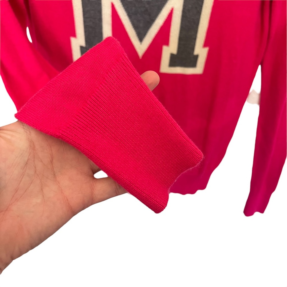 Halogen Collegiate Crew Neck Monogram Sweater - image 5